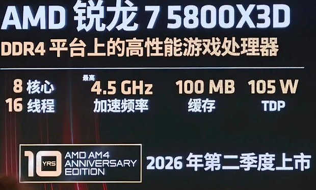 AMD Ryzen 7 5800X3D "AM4 10th Anniversary Edition"